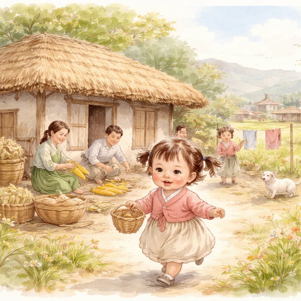 초가집의 따뜻한 기억